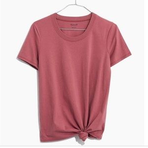 Madewell Berry Knot Front Tee